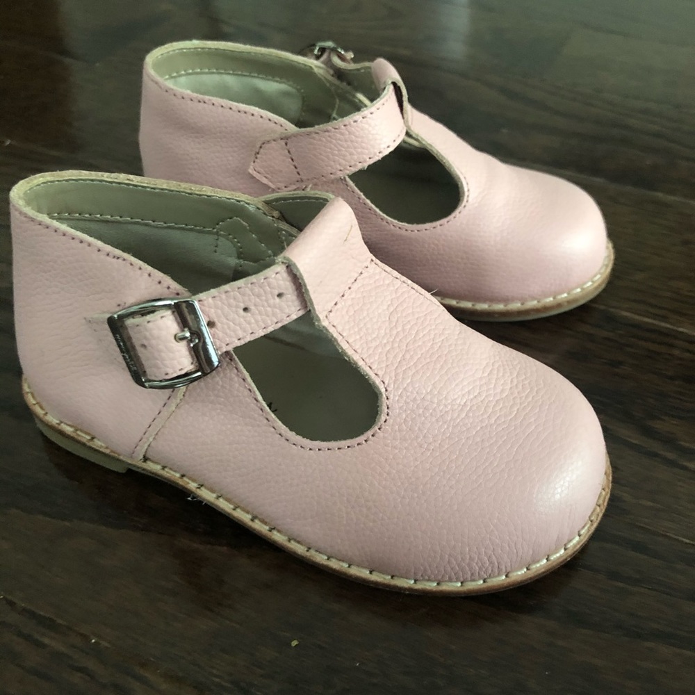 Mon petit hard sole T Strap moccasins